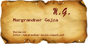 Margrandner Gejza névjegykártya